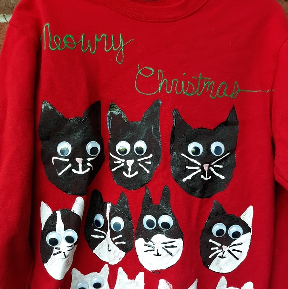 christmas cat sweatshirt